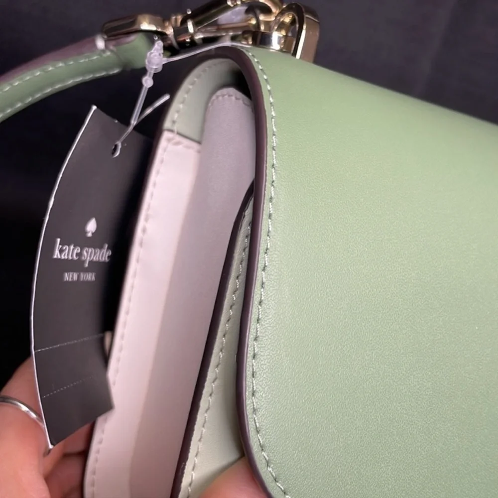 Kate Spade New York Audrey Flap Crossbody, Sage Green Colorblock New With Tags